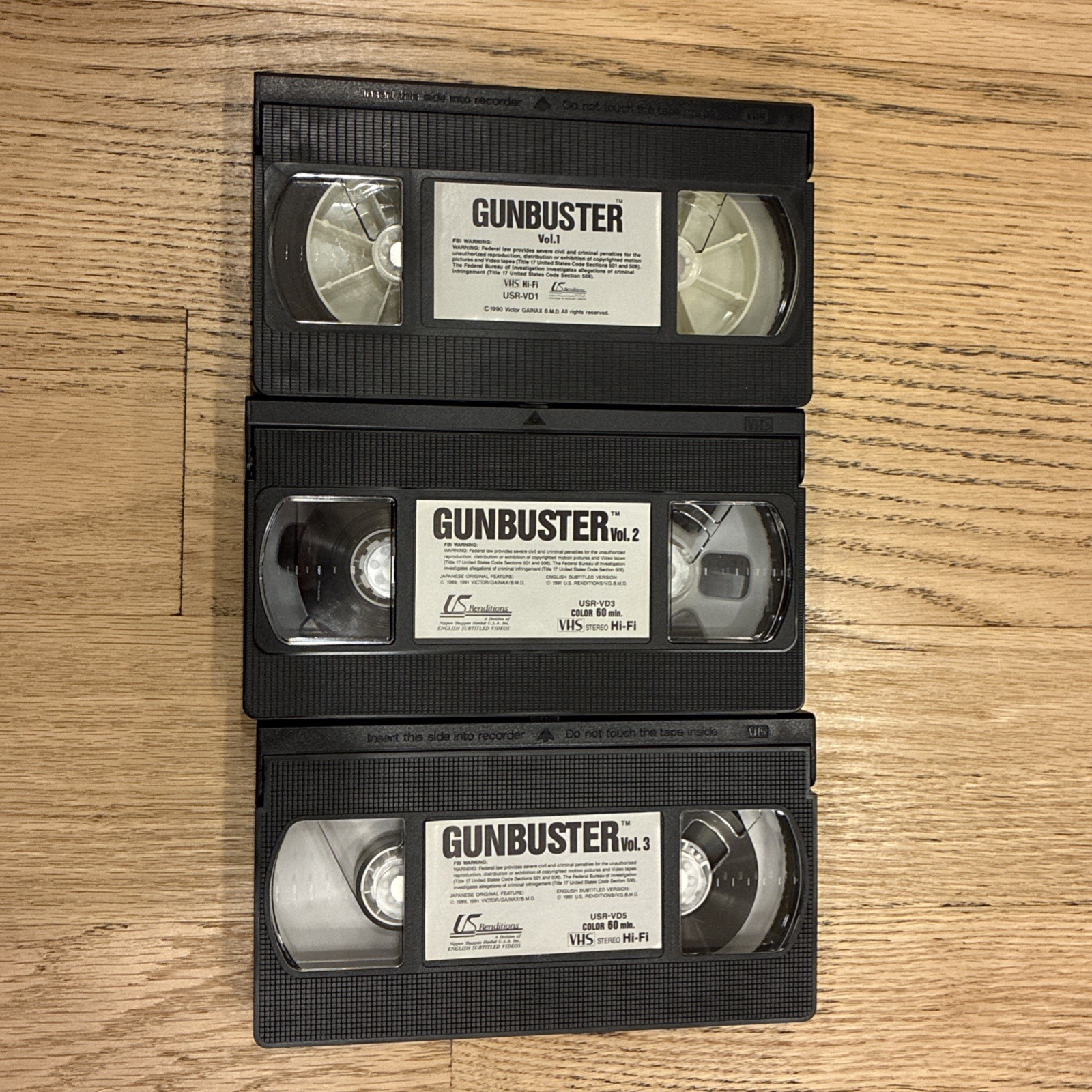 Gunbuster Vol. 1-3 – VHS Subtitled – Clamshell Complete Series – U.S. Renditions