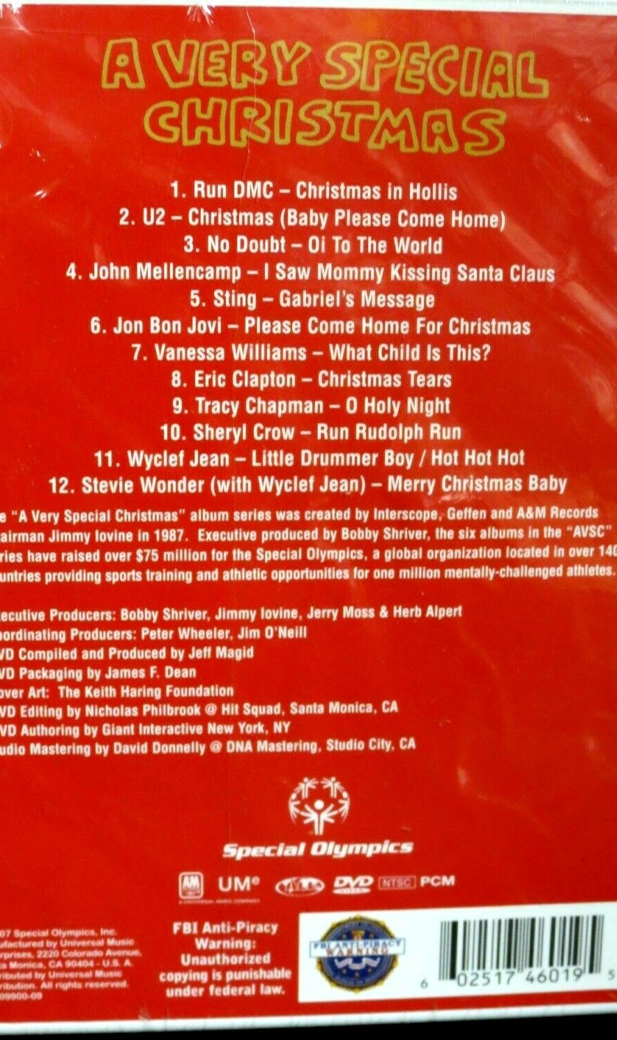A Very Special Christmas,NEW! DVD, U2,Sting,Eric Clapton,Bon Jovi, Sheryl Crow