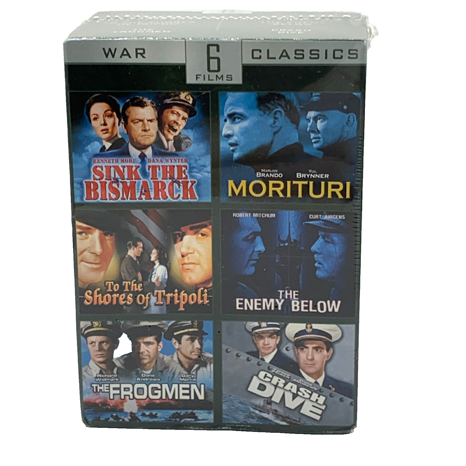 6 War Classics DVD Collection Sink The Bismarck Enemy Below Frogmen New