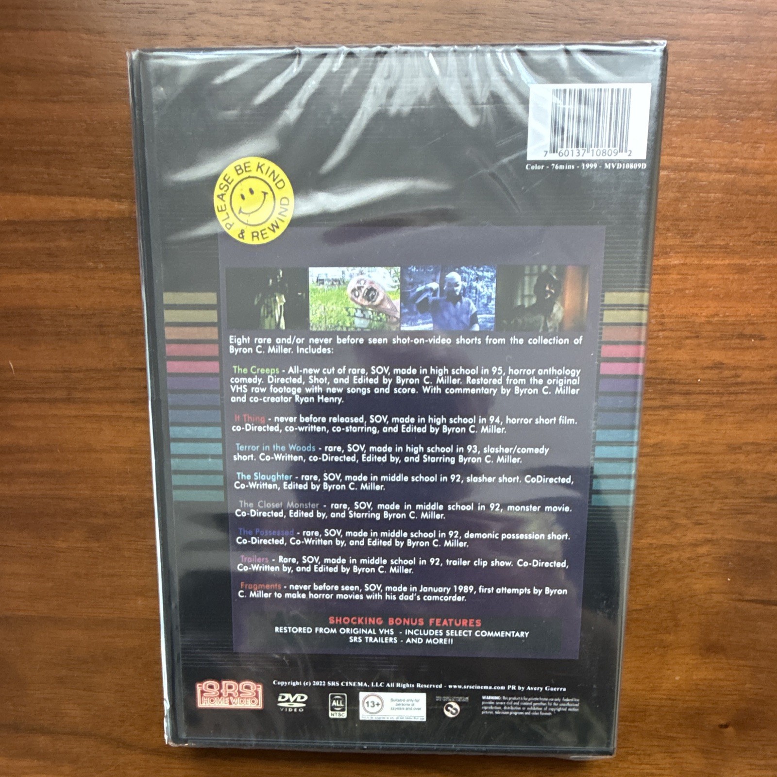 SRS Cinema Shot by Night: Byron C. Miller Collection DVD Horror 1999 NR 76m