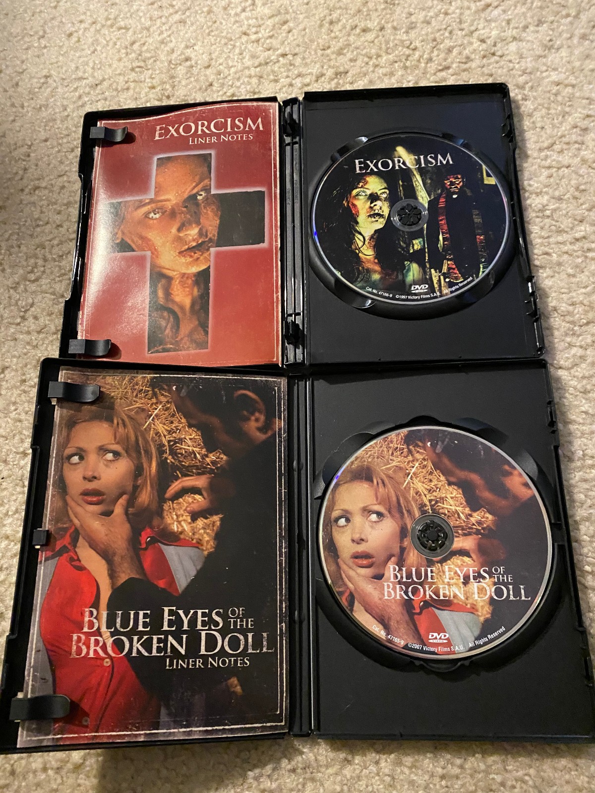 Exorcism + Blue Eyes Broken Doll 2 DVD Paul Naschy BCI Eclipse Diana Lorys Eva