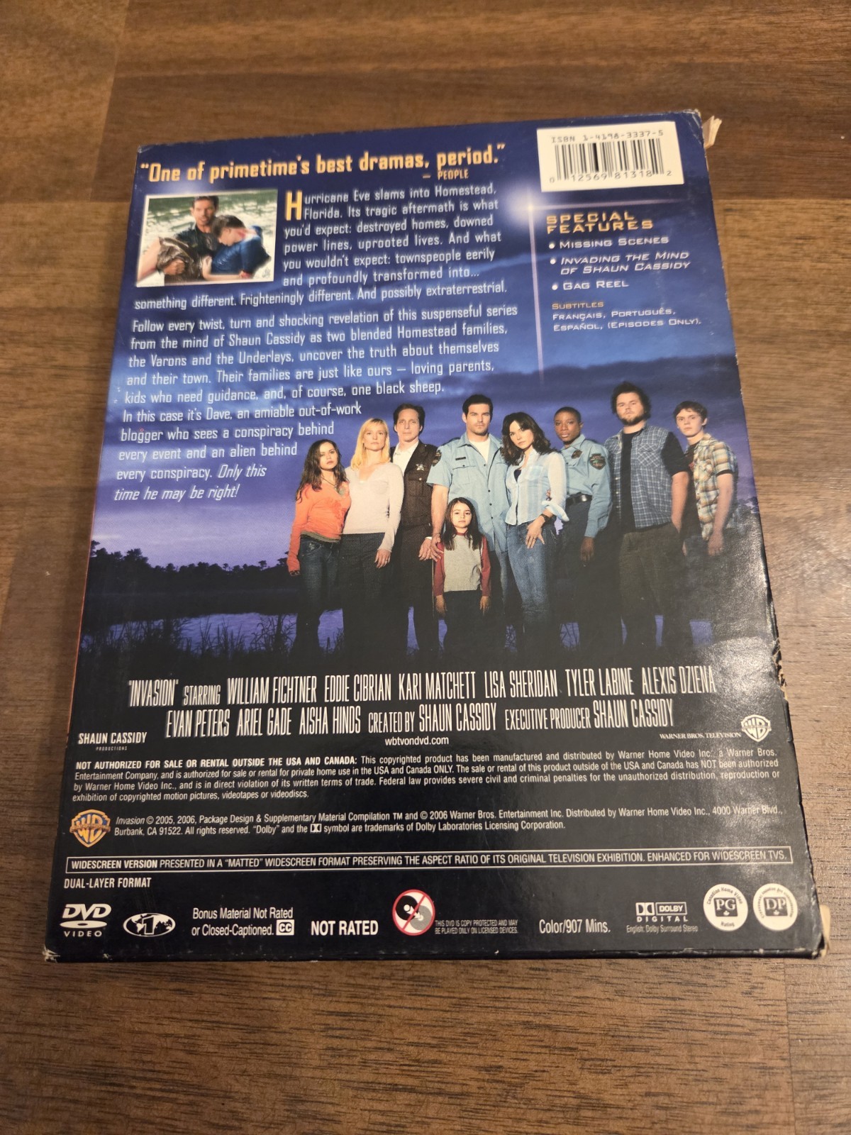 INVASION DVD 2005 Sci-Fi Complete Series 6 Discs By Shaun Cassidy VG Near Mint