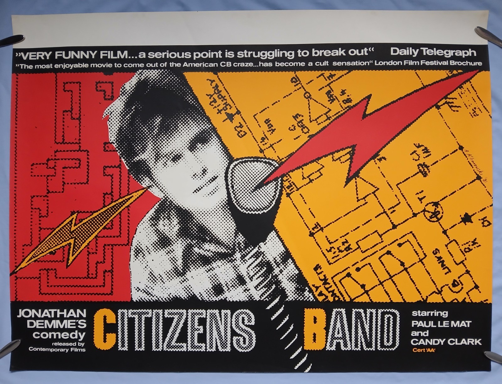 CITIZEN’S BAND (1977) rolled original UK quad poster – Jonathan Demme