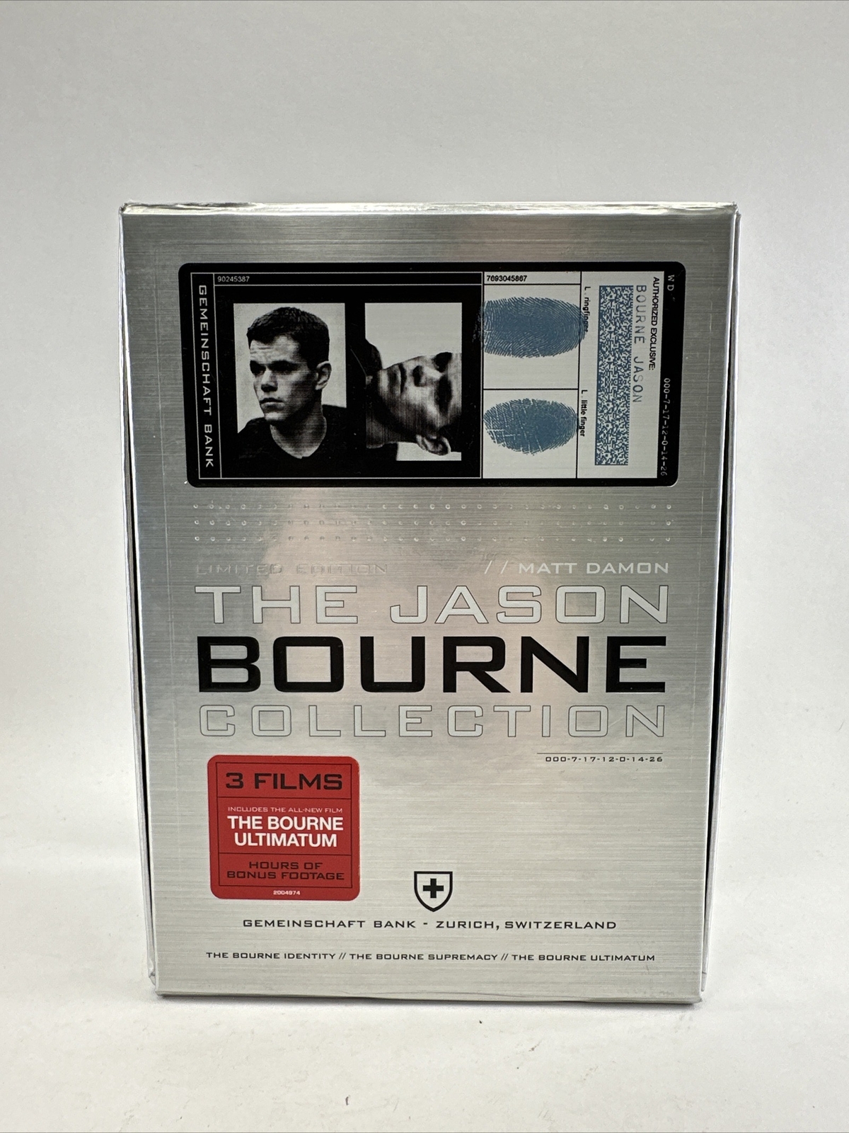 The Jason Bourne Collection DVD 2007 4-Disc Set Limited Edition Complete