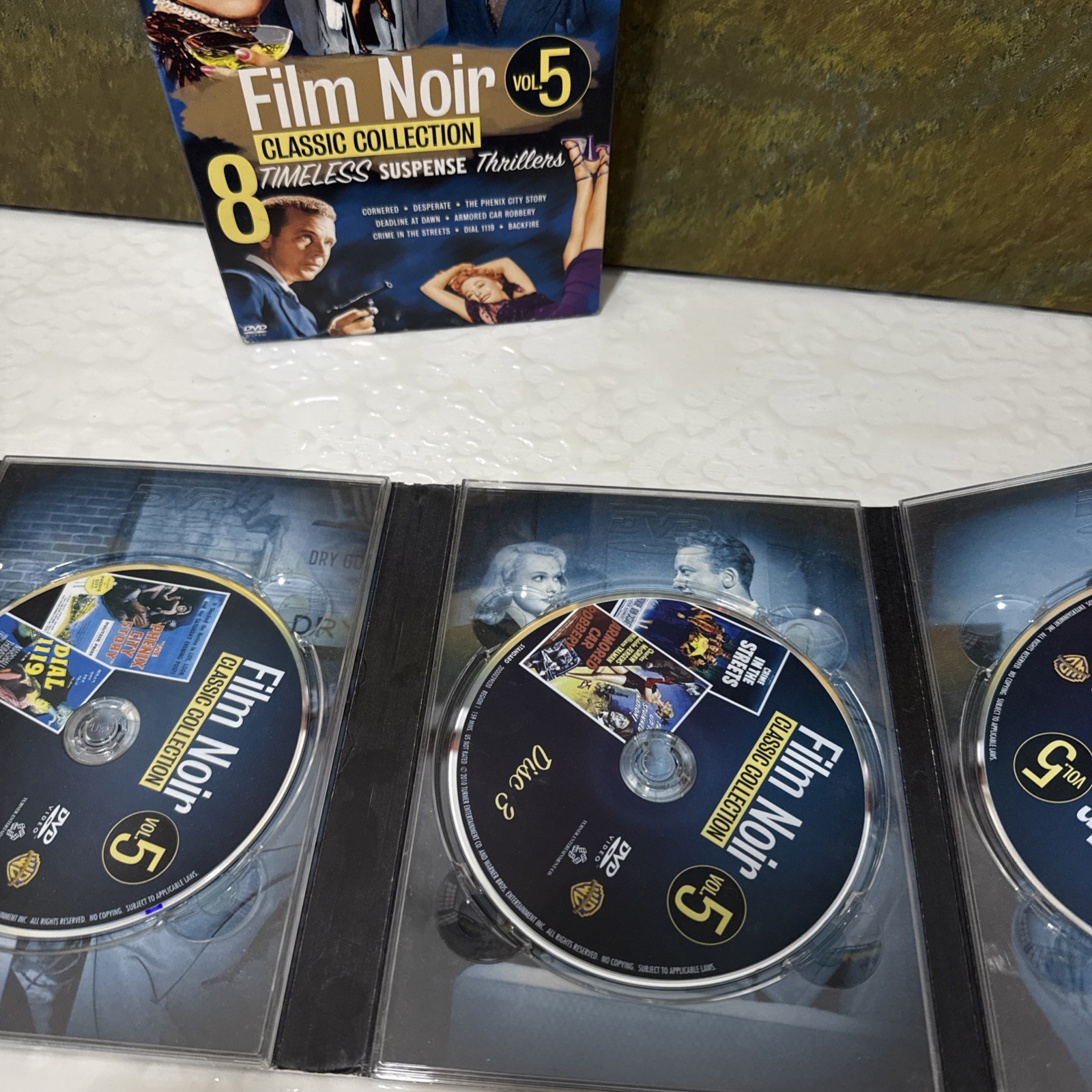Film Noir Classics Collection Vol 5 DVD 2010 4 Disc Set Timeless Suspense F6