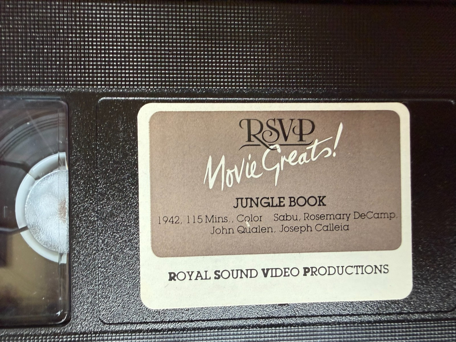 Vintage THE JUNGLE BOOK VHS – Kipling Korda SABU Royal Sound 1942 – Movie Greats