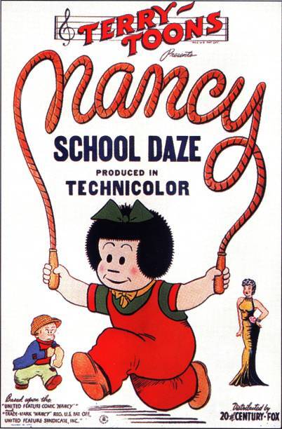 School Daze poster for Terry Toons animated short Sluggo Nancy Fri- Old Photo