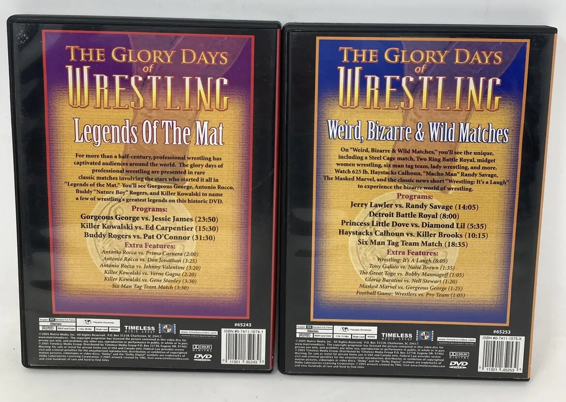 Lot of 6 Wrestling WWE DVDs ICP Bloodymania TV Slam Andre the Giant Ric Flair ++