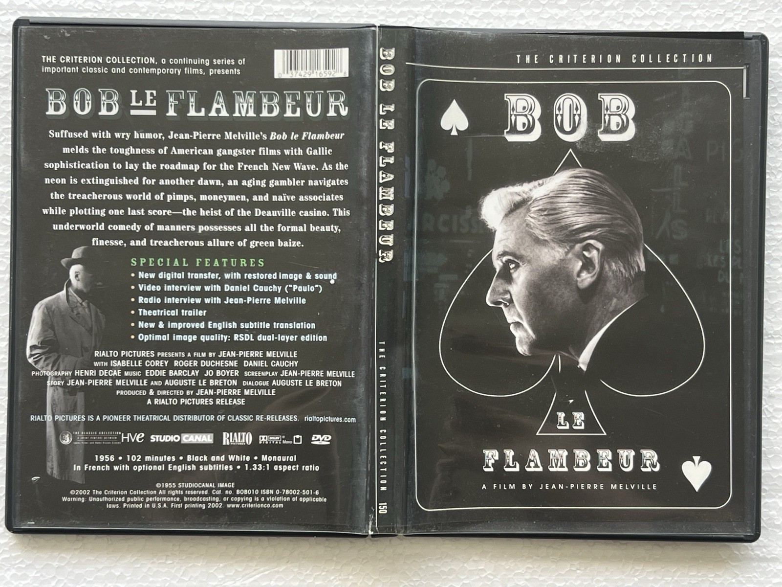 Bob Le Flambeur (DVD, 2002, Criterion Collection) Jean Pierre Melville