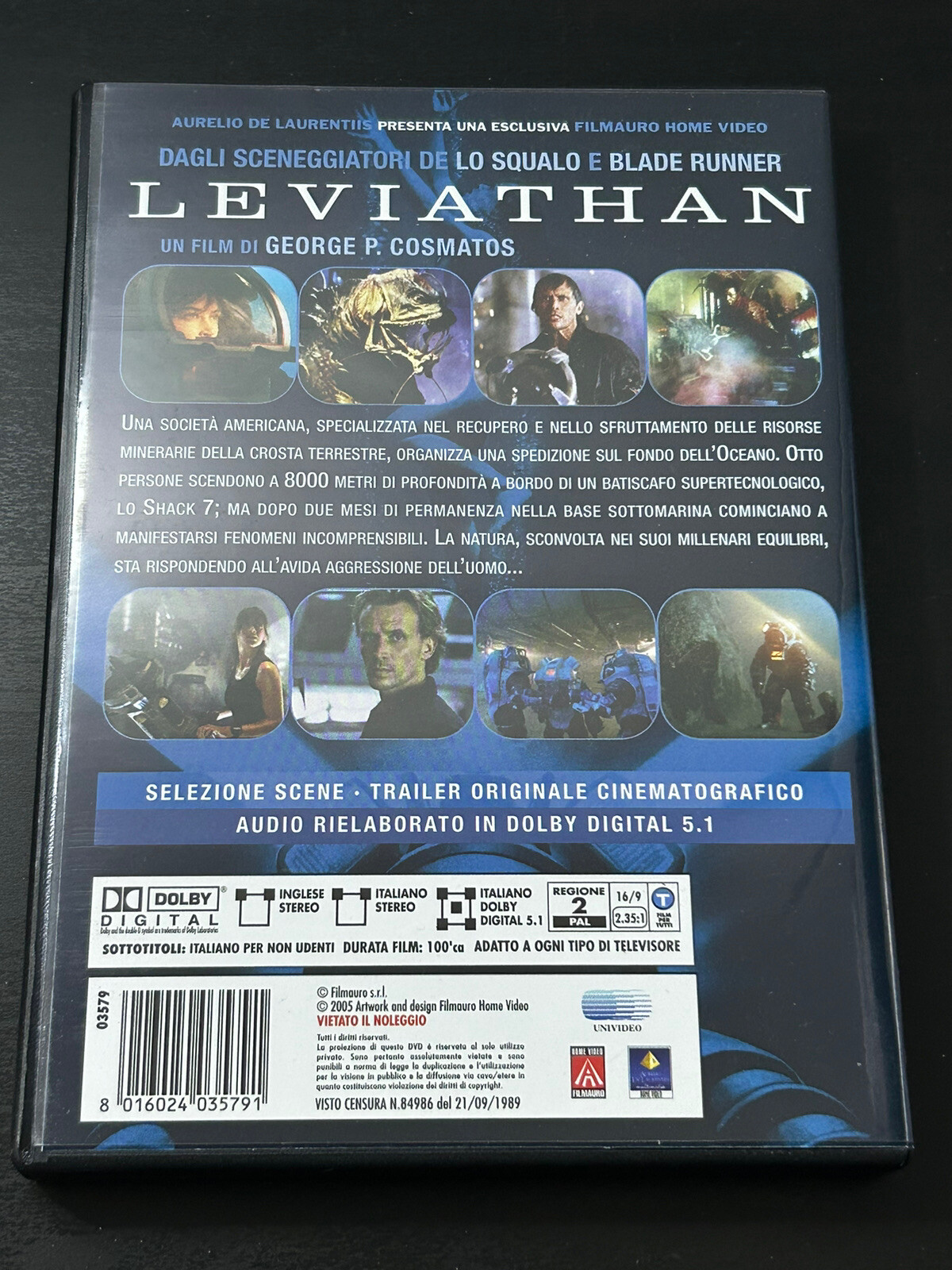 LEVIATHAN di George P. Cosmatos – DVD ITA in italiano