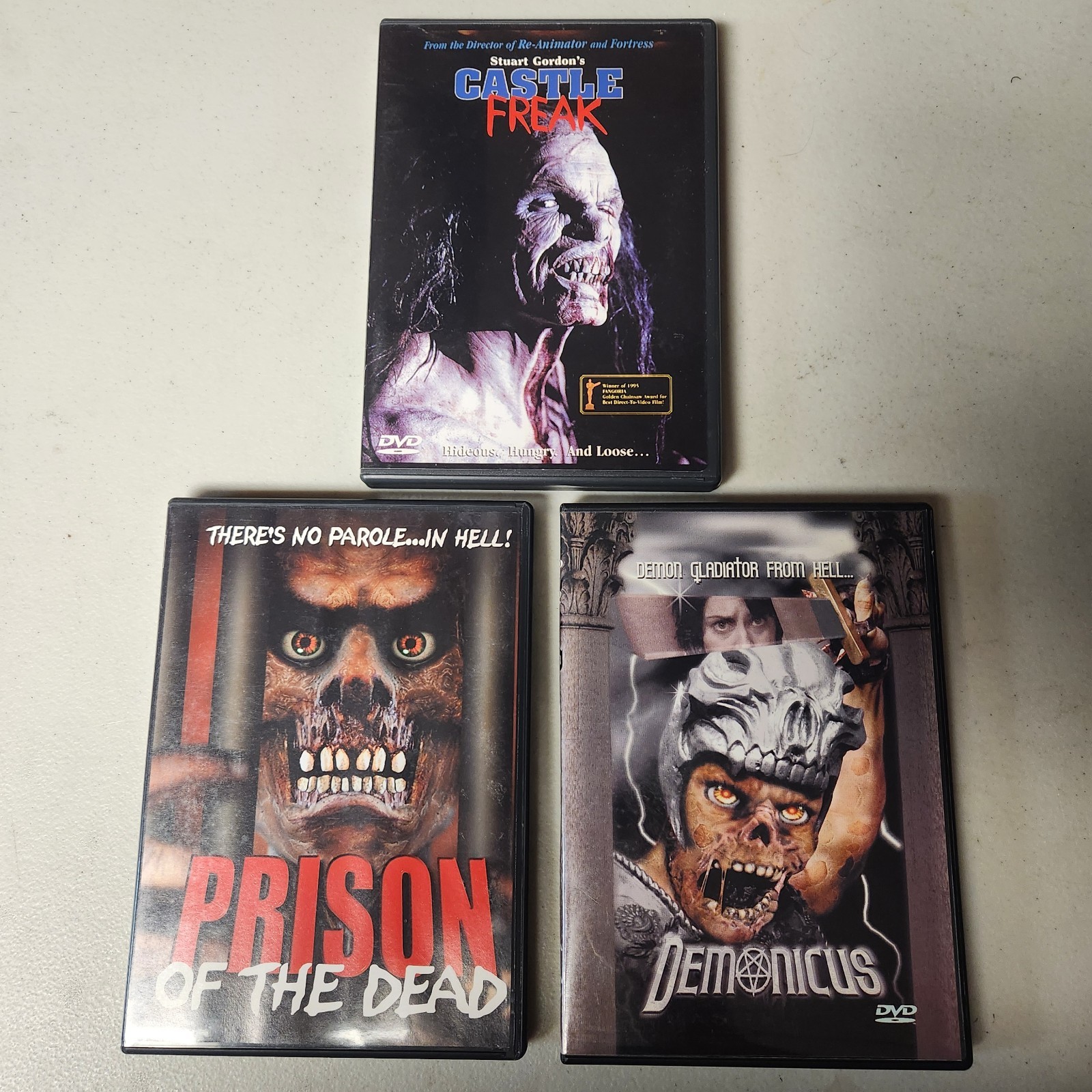 Castle Freak – Prison Of The Dead – Demonicus – Full Moon 3 DVD Lot
