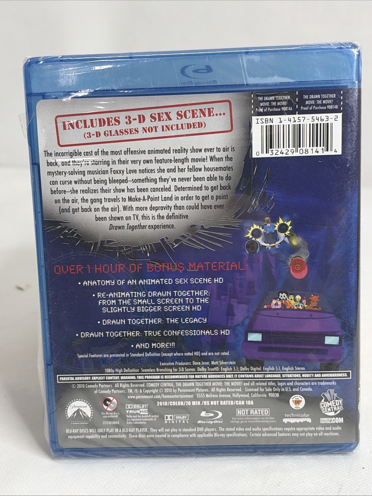 The Drawn Together Movie: The Movie! Blu Ray Comedy Central 2010 New & Sealed