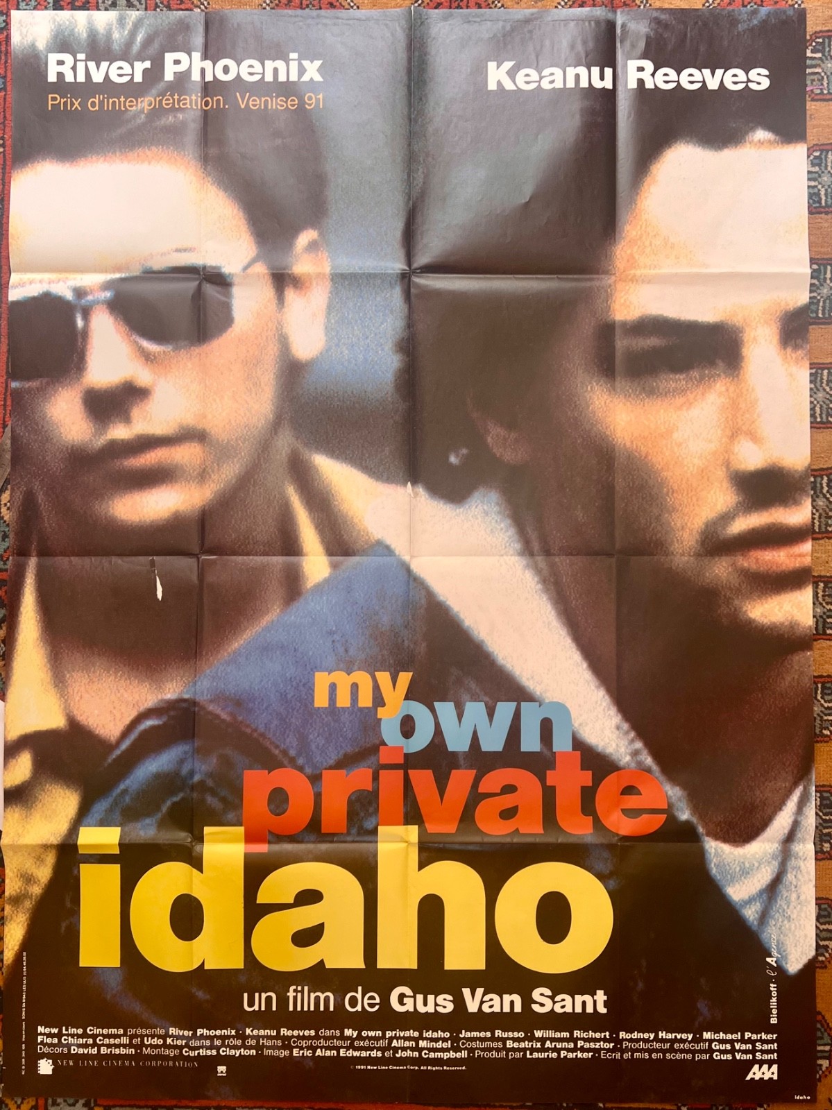 MY OWN PRIVATE IDAHO gus van sant original LARGE french Film movie poster