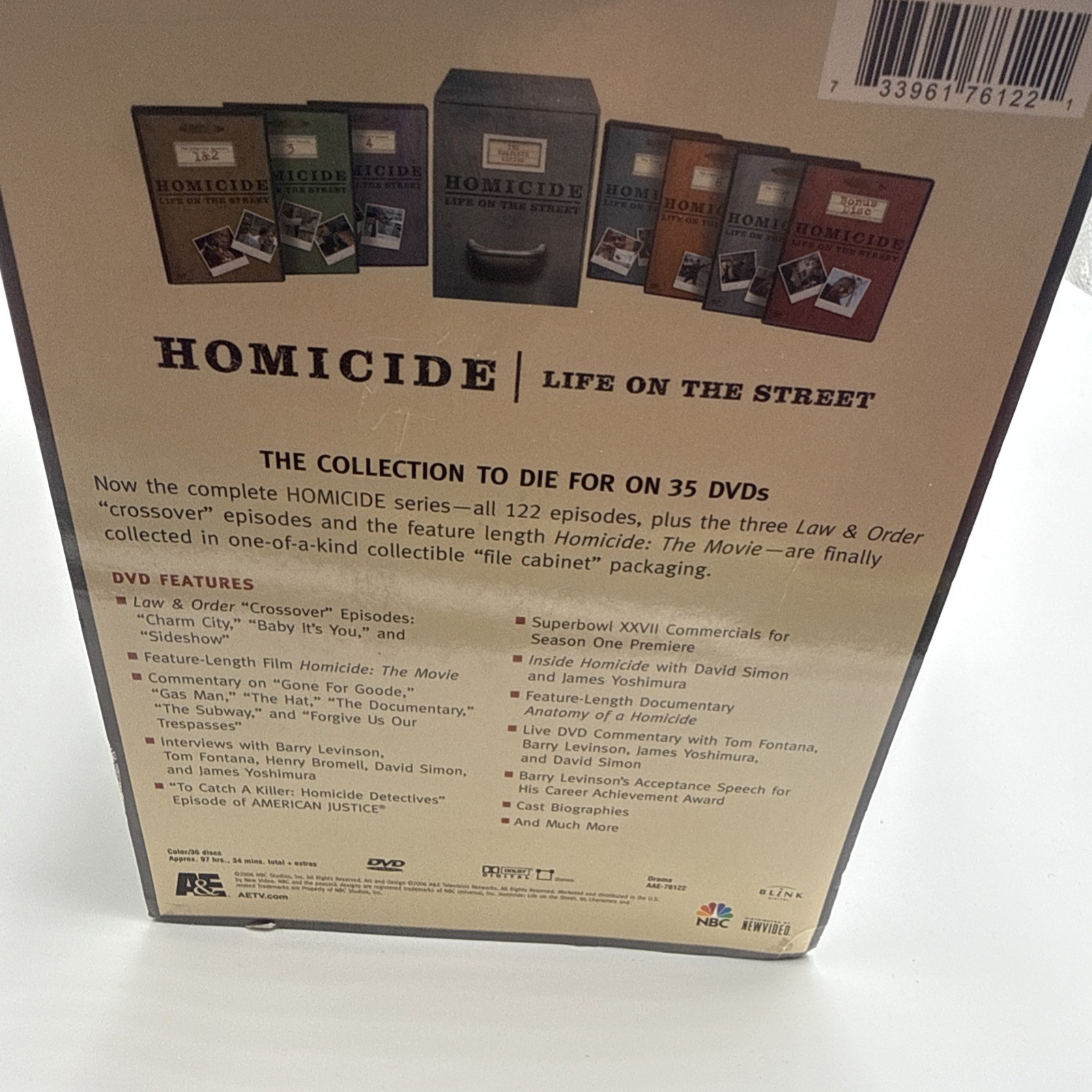 Homicide Life on the Street Complete Series (DVD, 2017, 35-Disc) Andre Braugher