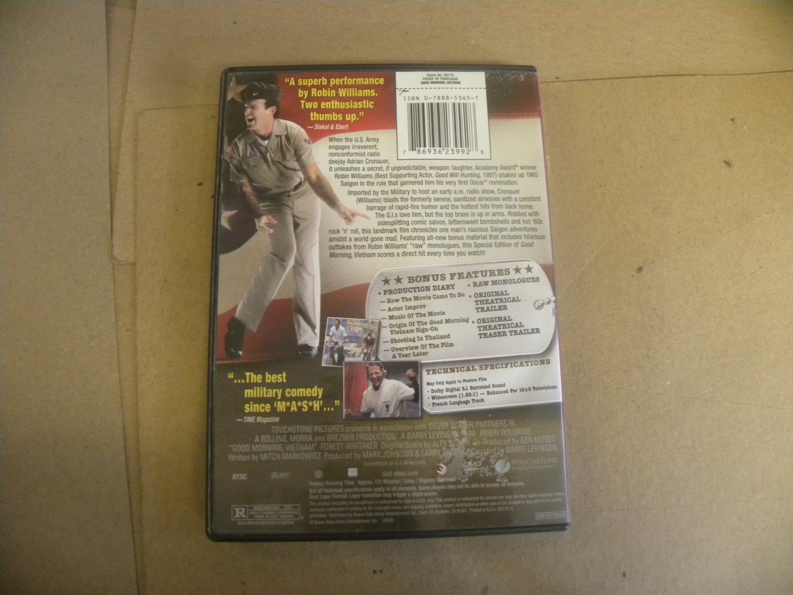 Touchstone 2006 Robin Williams GOOD MORNING VIETNAM Special Edition DVD NM qq