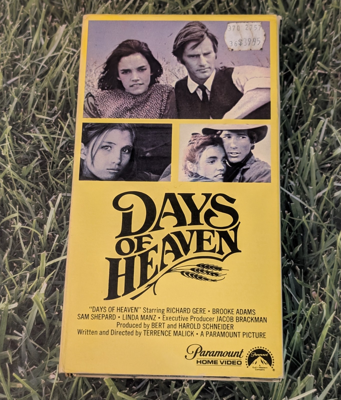 Days Of Heaven (1978) VHS – Terrence Malick Richard Gere 1970s Texas Panhandle