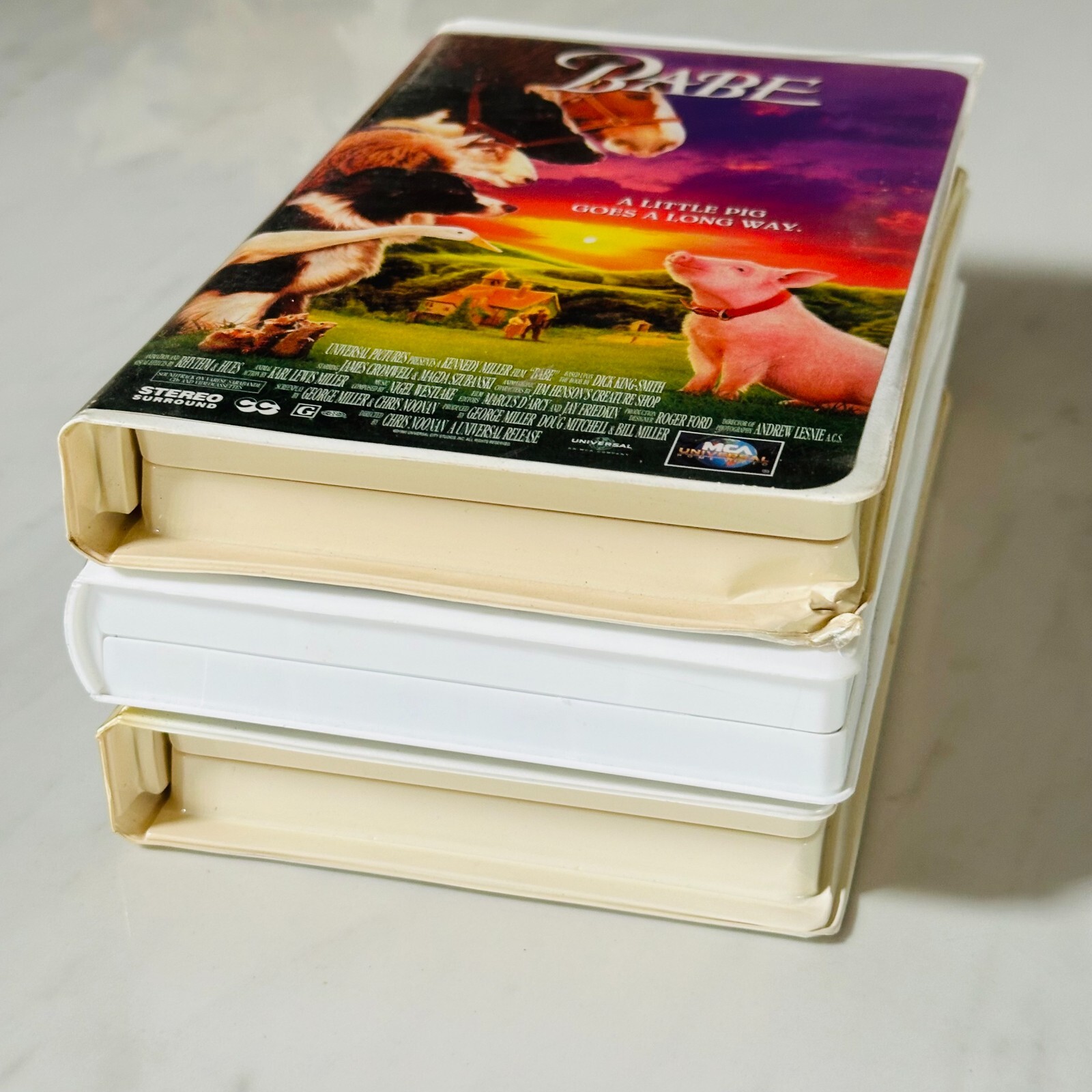 VHS – Lot of 3 – The Sound of Music – Babe – Christy – Clamshell