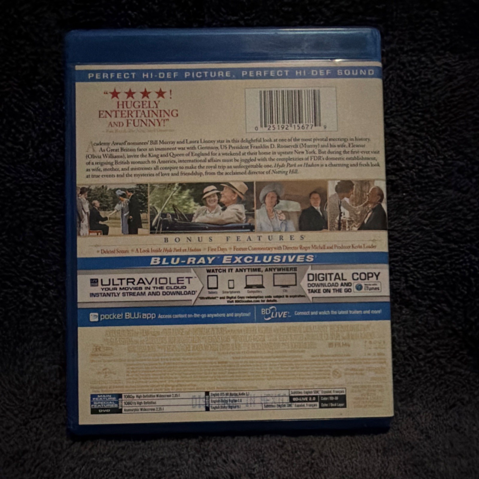 Focus Features Hyde Park on Hudson Blu-ray + DVD Bill Murray Drama