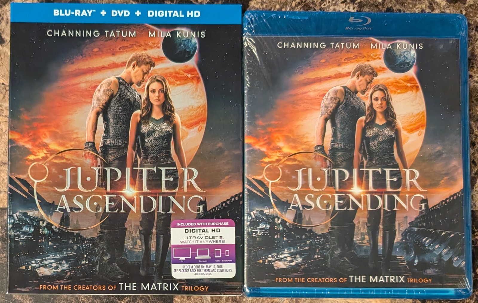 NEW Jupiter Ascending (Blu-ray DVD Digital Copy 2-Disc Set w Embossed Slipcover)