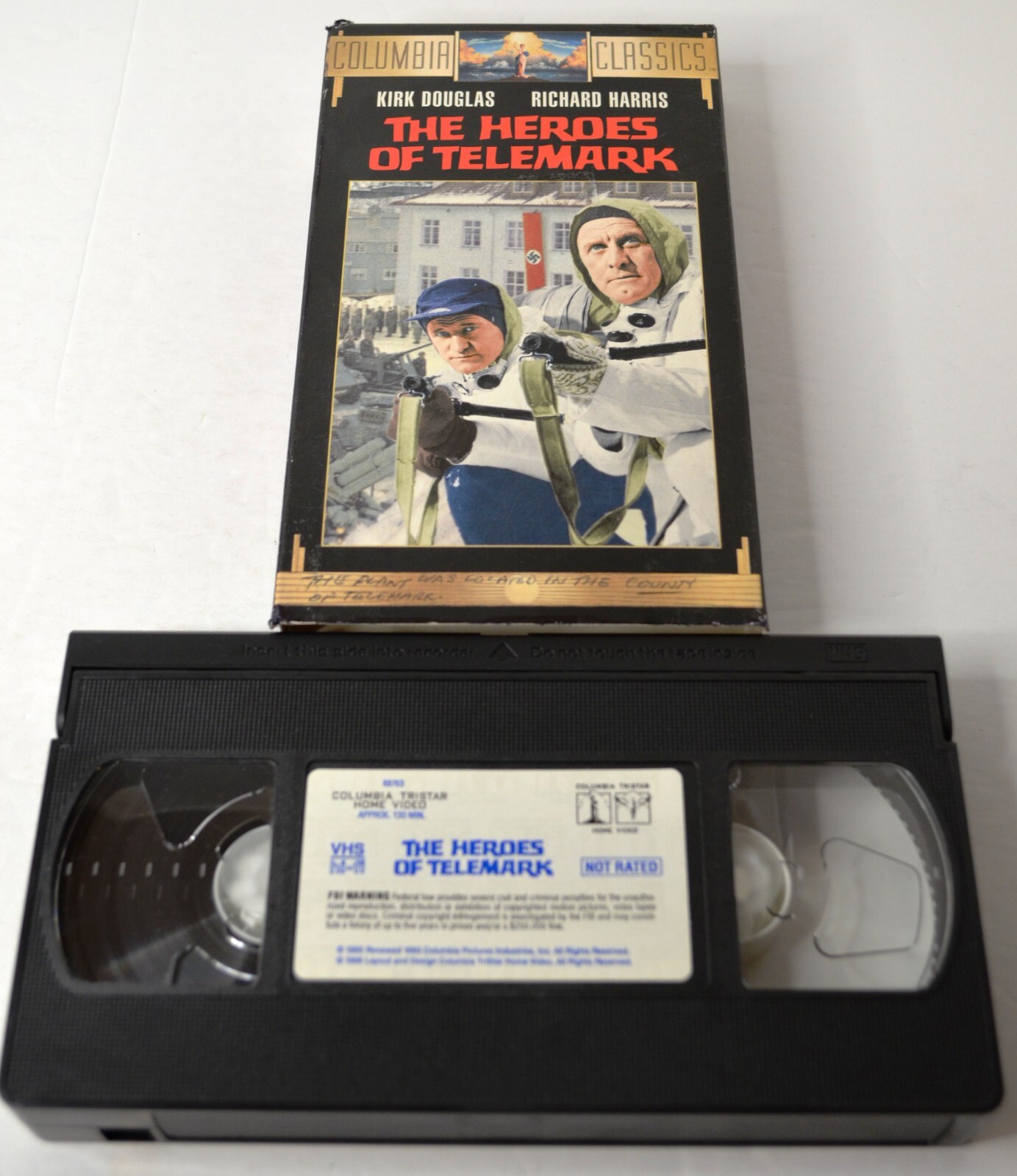 1965 THE HEROES OF TELEMARK 1995 VHS STARRING KIRK DOUGLAS