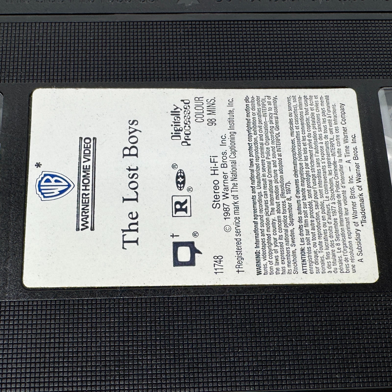 The Lost Boys VHS OOP 1991 Release Horror Corey Haim Kiefer Sutherland Vampires