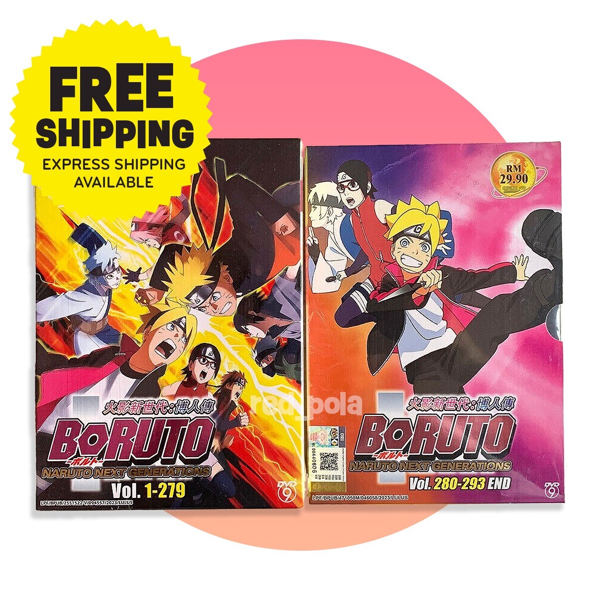 DVD Anime Boruto: Naruto Next Generations Vol.1-293 English Dubbed Free Shipping