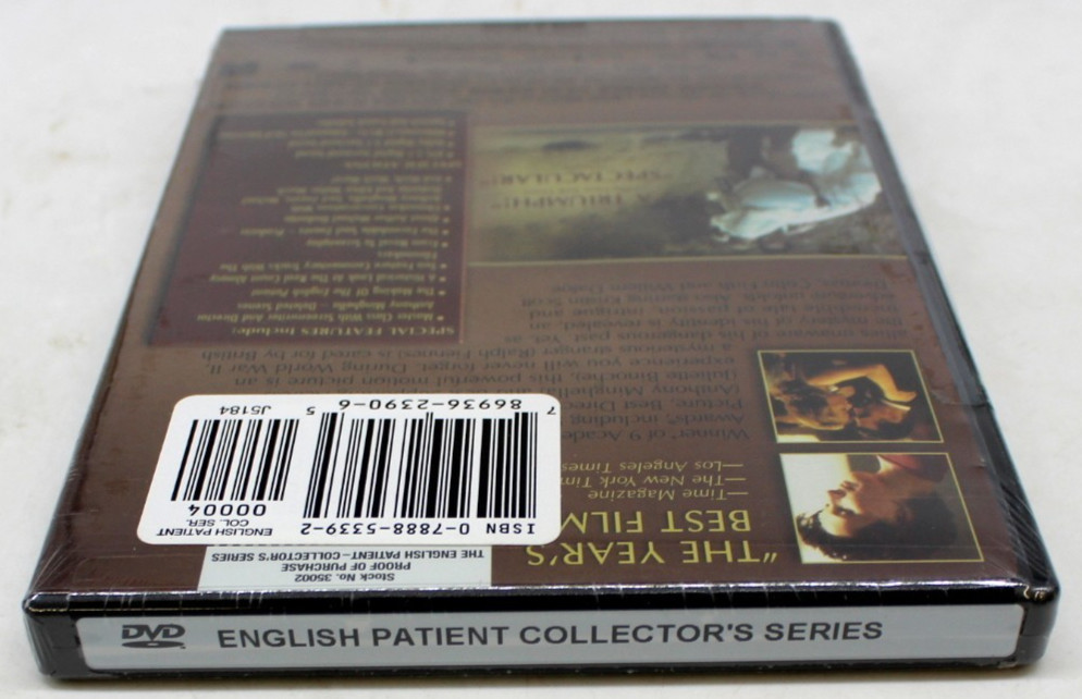 The English Patient Movie DVD 2 Discs Ralph Fiennes Juliette Binoche 1996