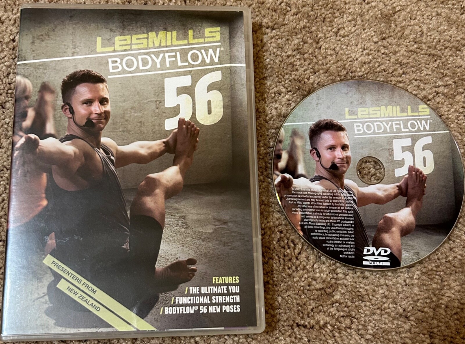 Les Mills BodyFlow Release 56 DVD and Case Only Body Balance Flow Workout Yoga