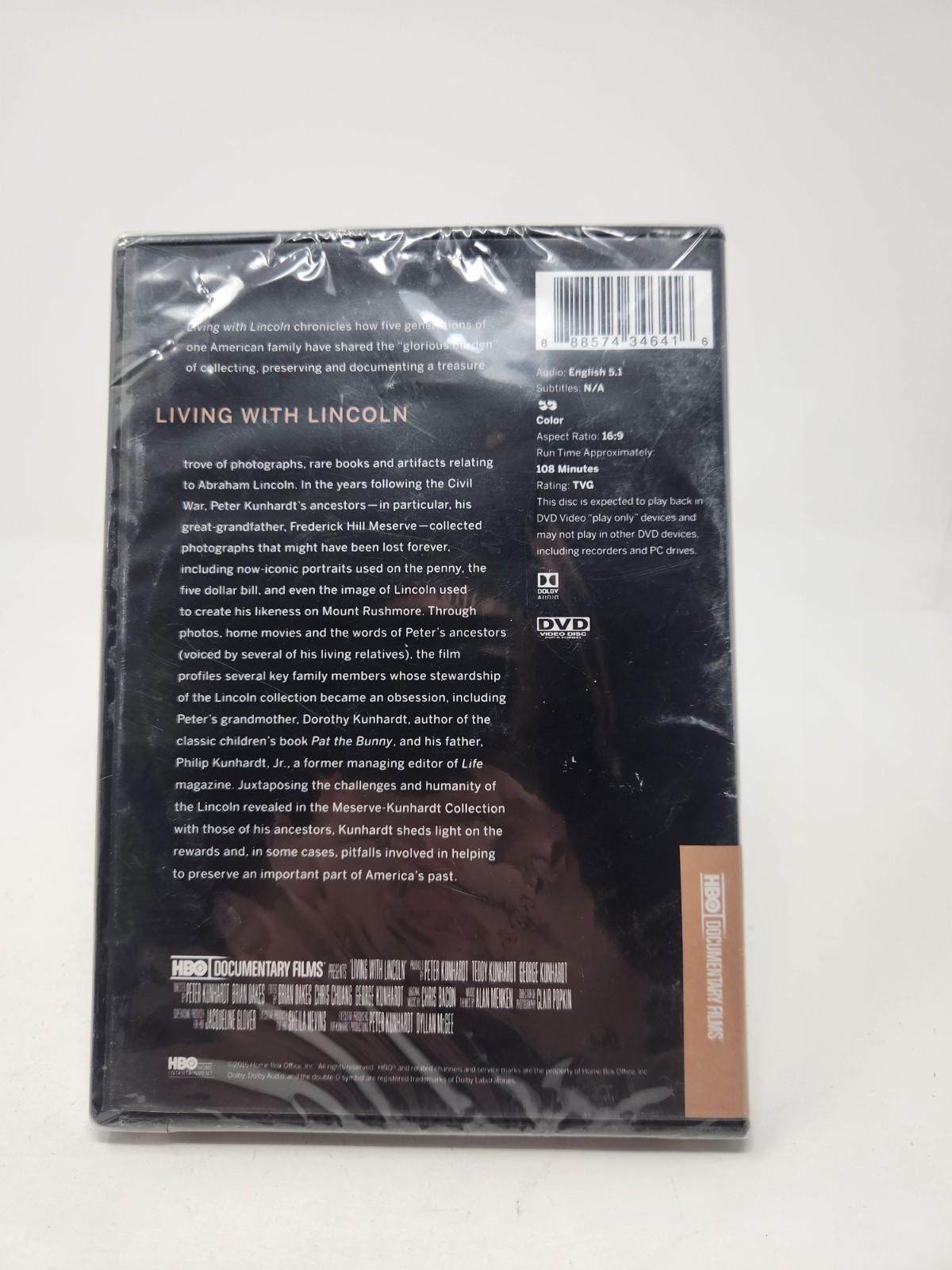 Living with Lincoln (DVD, 2015) HBO Presidential Documentary Oop