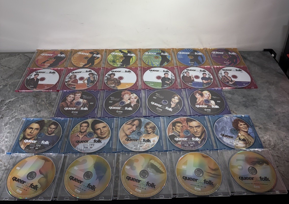Queer As Folk DVD Complete Series Set + Bonus Features Seasons 1,2,3,4,5 *READ*