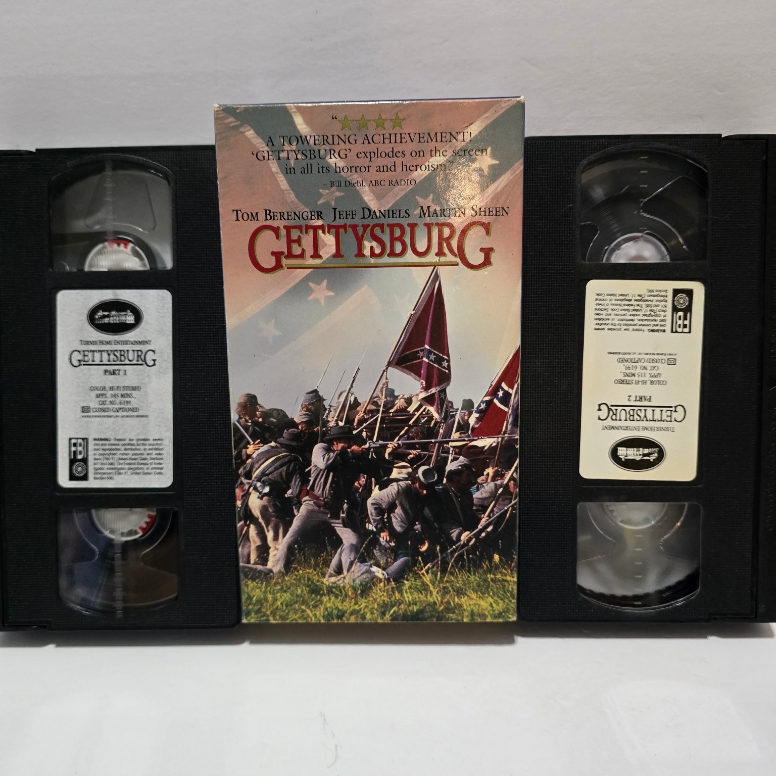 Gettysburg VHS 1993 Historical War Drama 2-Tape Set Turner Home Ent.
