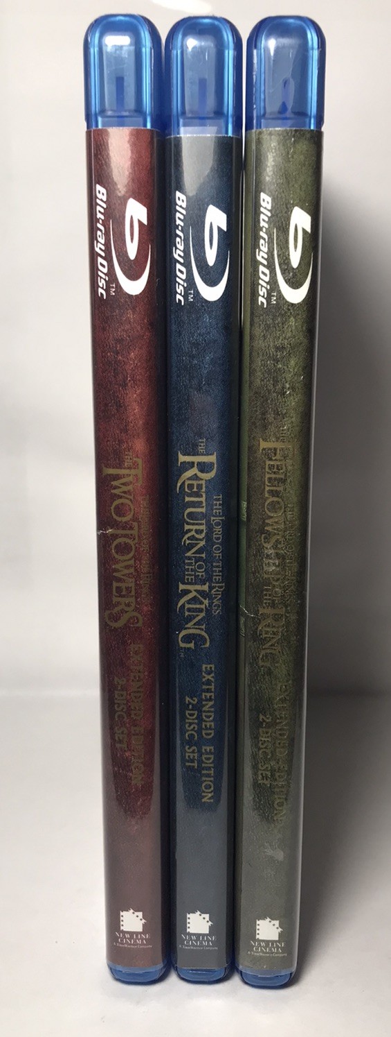 Lord Of The Rings Trilogy Extended Blu Ray Lot 3 Physical Media Rare HTF *READ