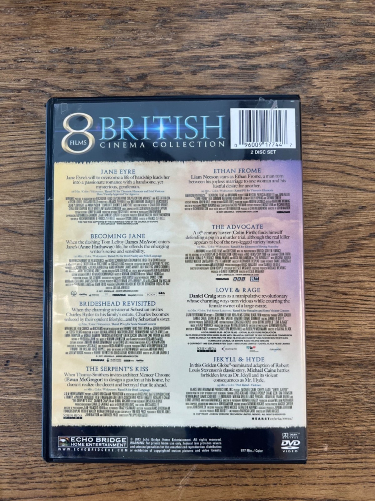 British Cinema Collection DVD 2013 Drama Movie 8 Films Pre-Owned