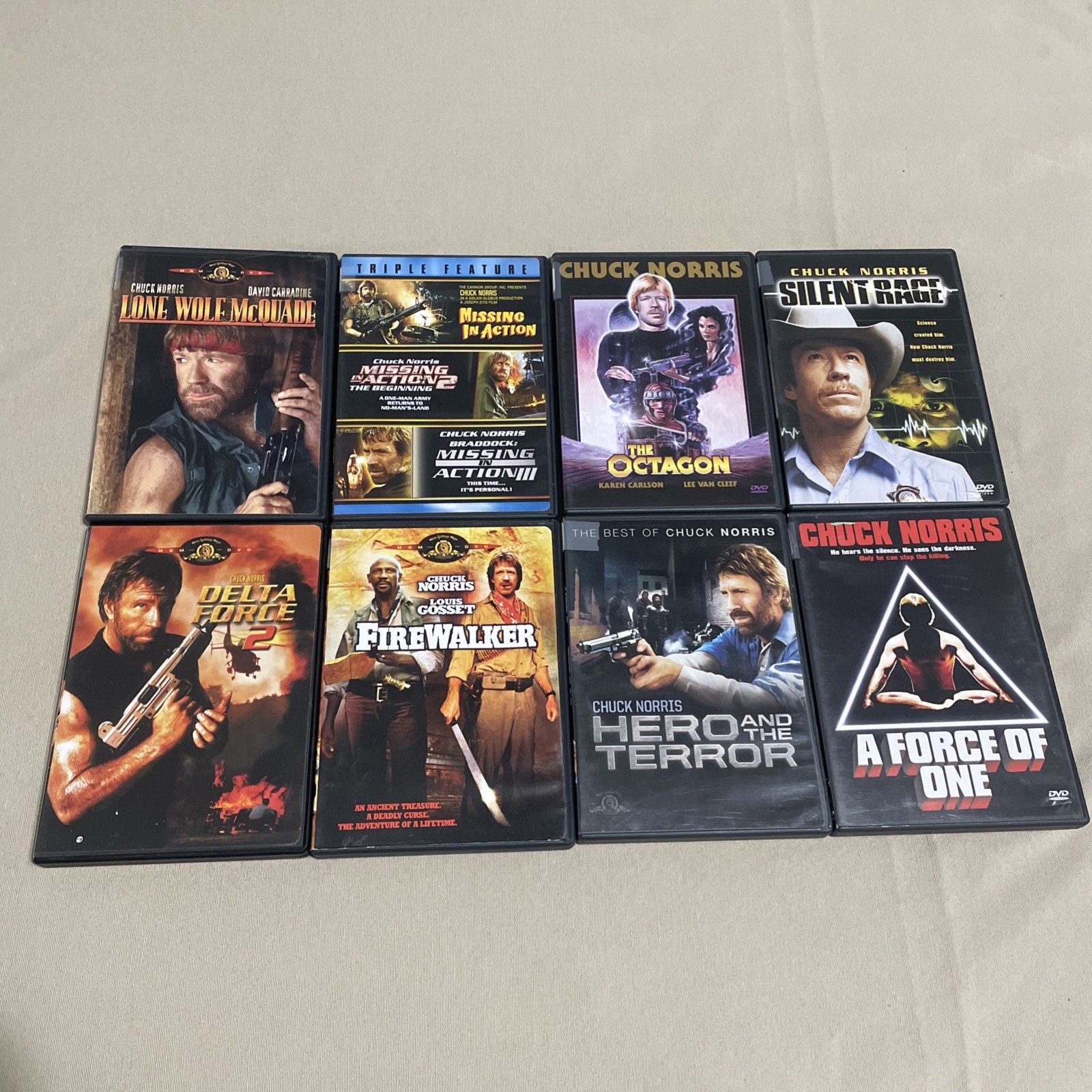 Chuck Norris Dvd Lot (8) Excellent Lot Great Titles