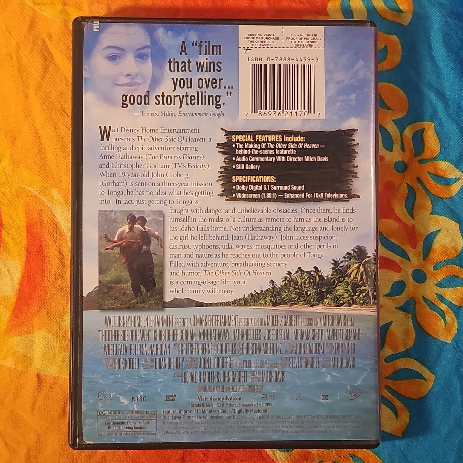 Walt Disney The Other Side of Heaven DVD 2002 Christopher Gorham Adventure PG