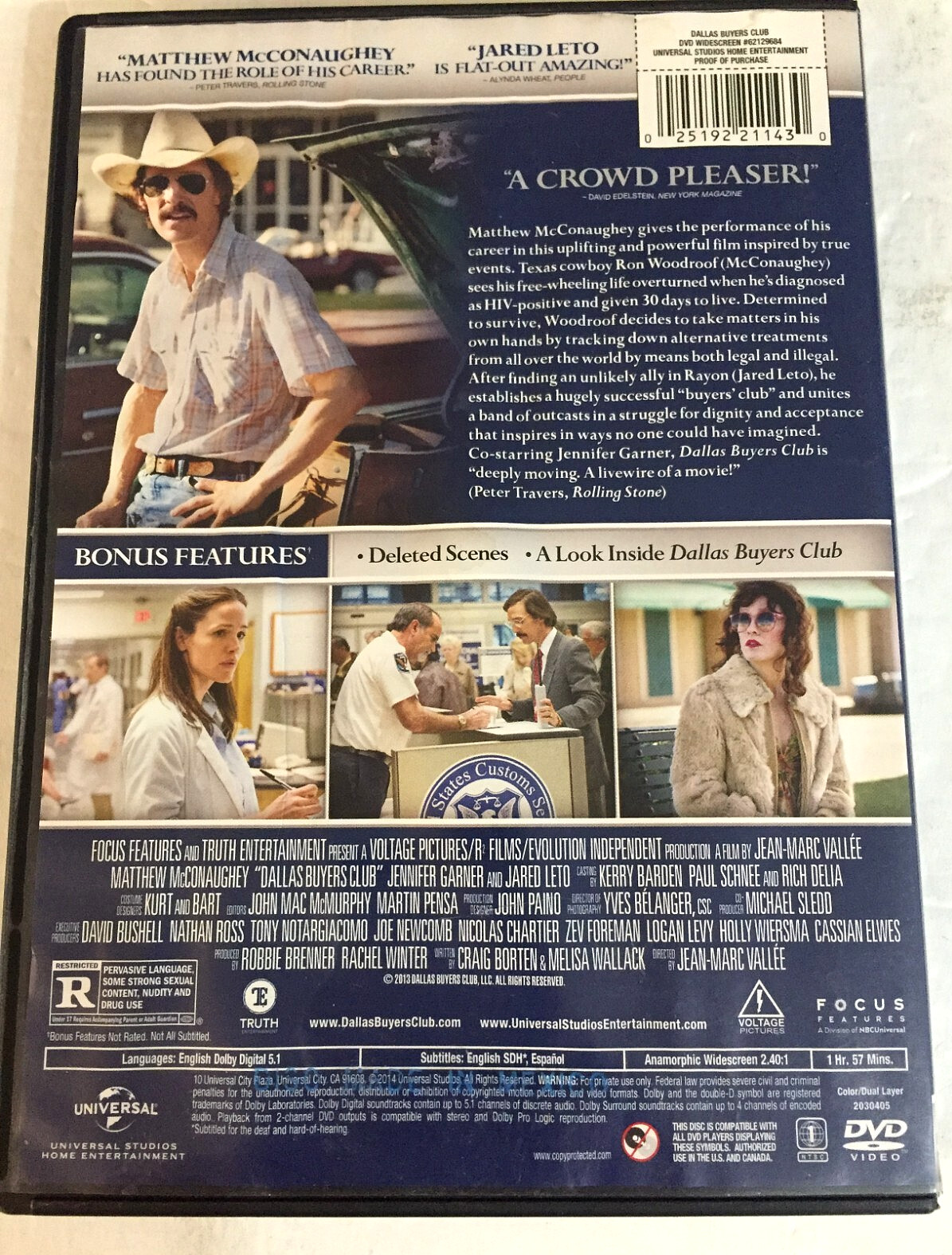Dallas Buyers Club DVD Ships Same Day With Tracking