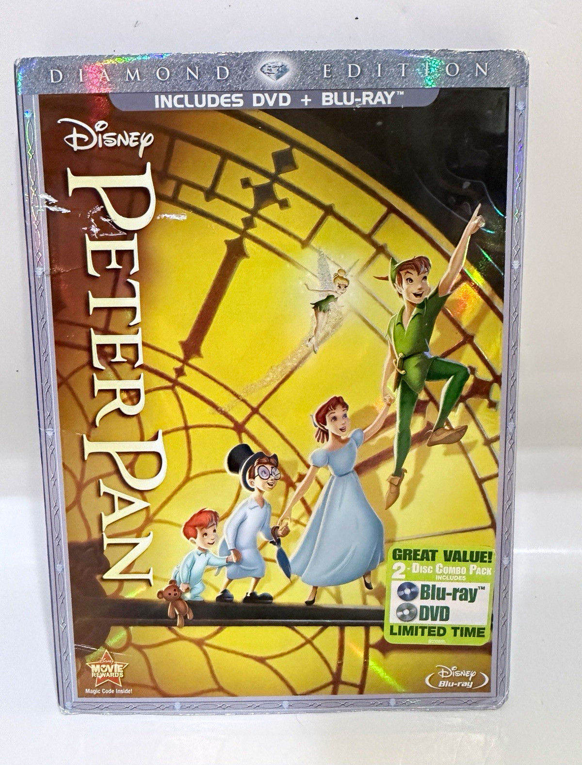 Disney Peter Pan Diamond Edition Blu-ray + DVD 2-Disc Set G 77 Min
