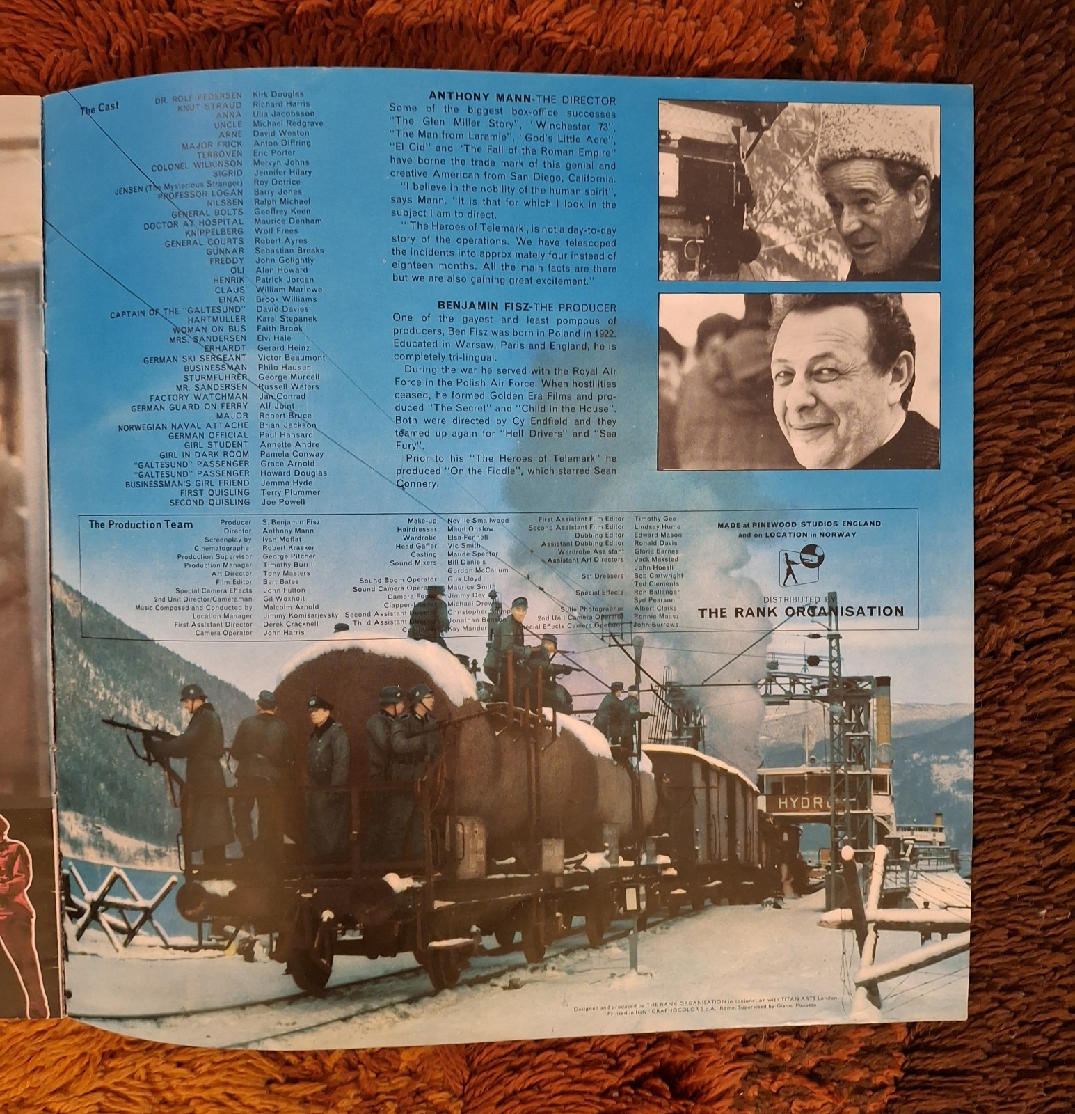 The Heroes Of Telemark 1965 Movie Brochure Lobby Press Book Kirk Douglas