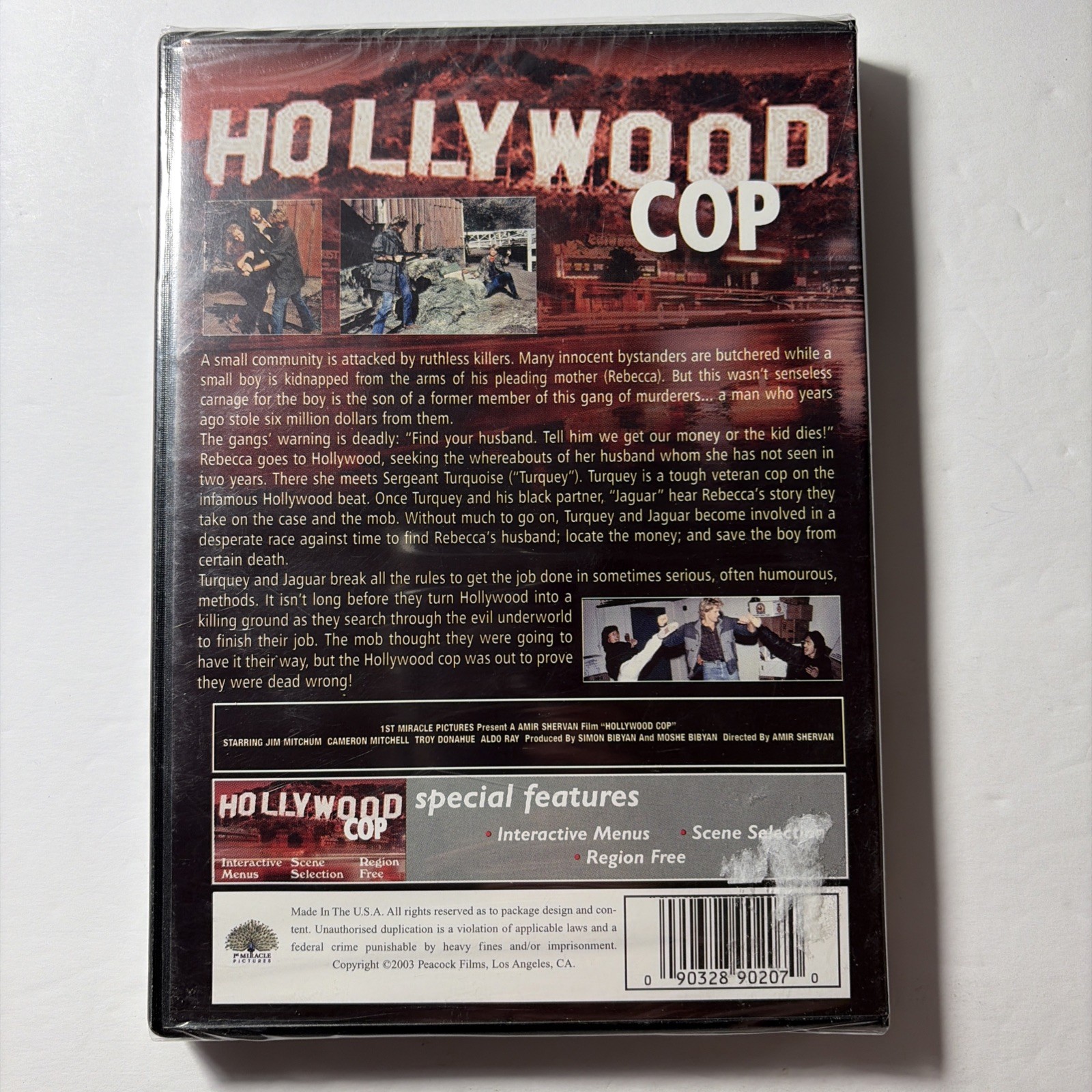 Hollywood Cop DVD BRAND NEW Jim Mitchum Cameron Mitchell Troy Donahue