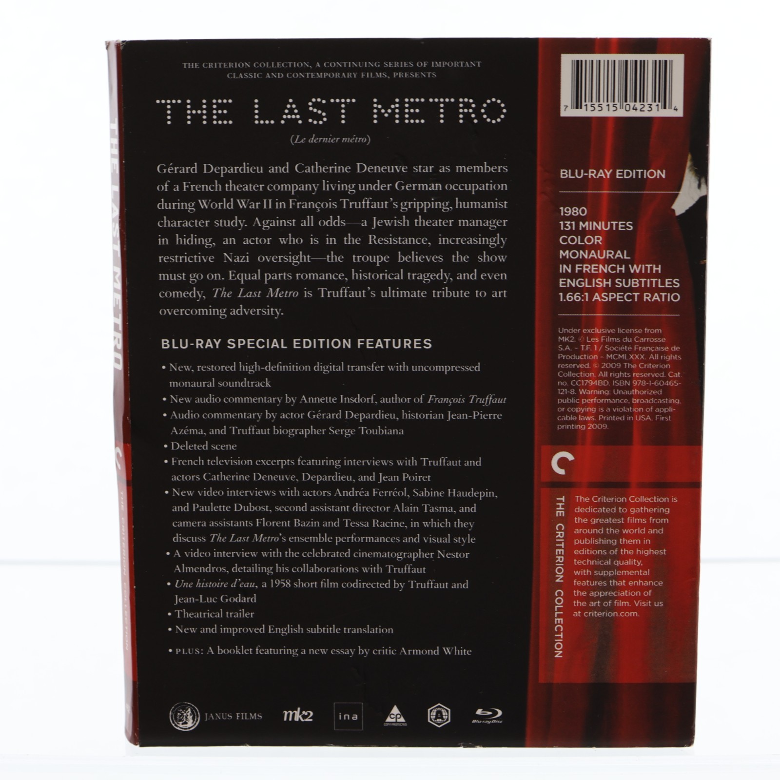 The Criterion Collection–The Last Metro (Blu-ray, François Truffaut) #462