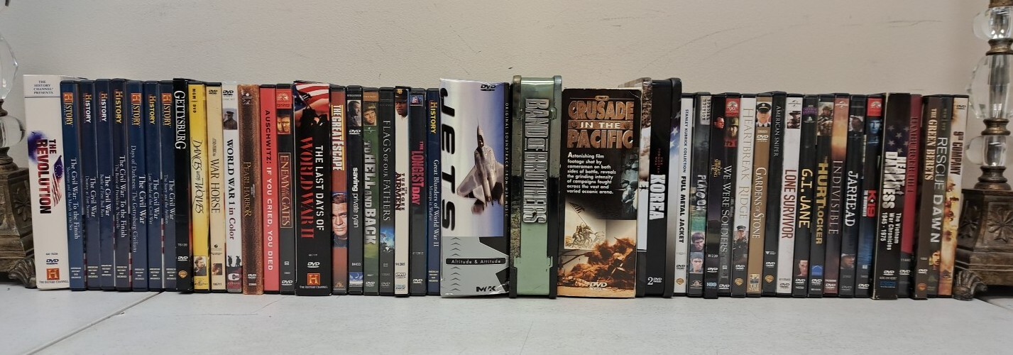 HUGE LOT Of US Military & War DVDs Civil War – Middle East. 5.5.13E