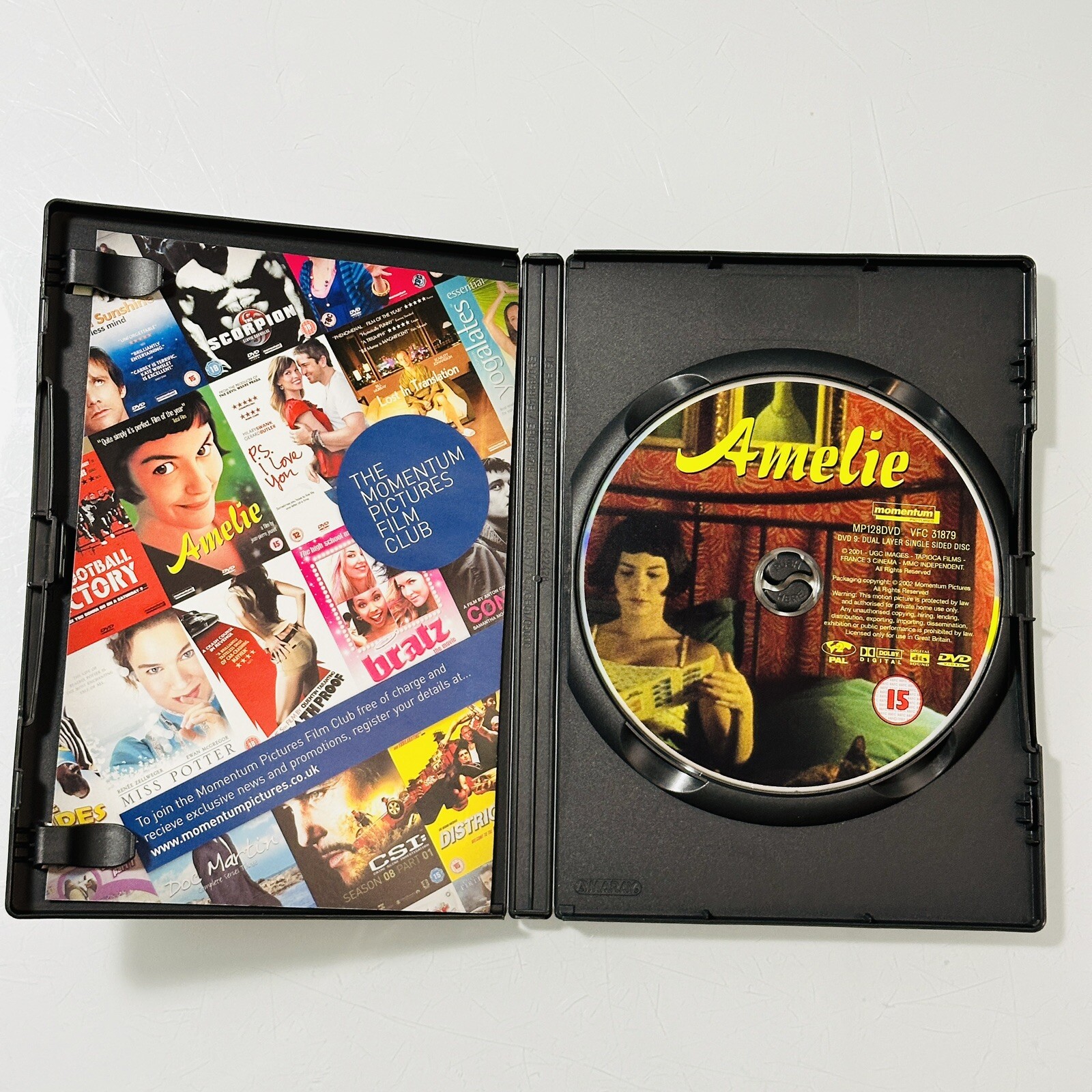 Amelie, Region 2 (DVD, 2001) Audrey Tautou, Mathieu Kassovitz, Rufus