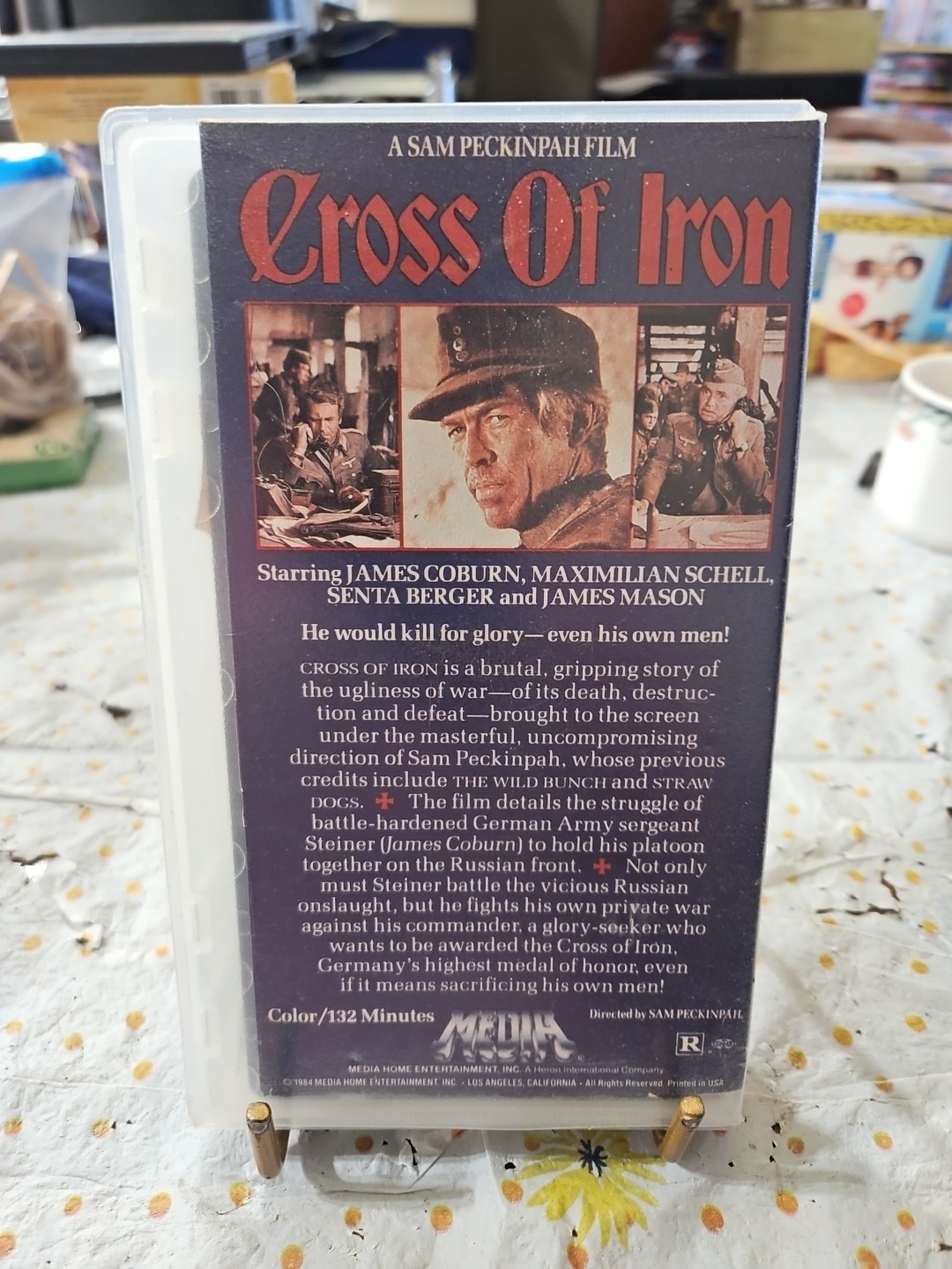 Cross Of Iron – VHS- Sam Peckinpah James Coburn – Ex-Rental.