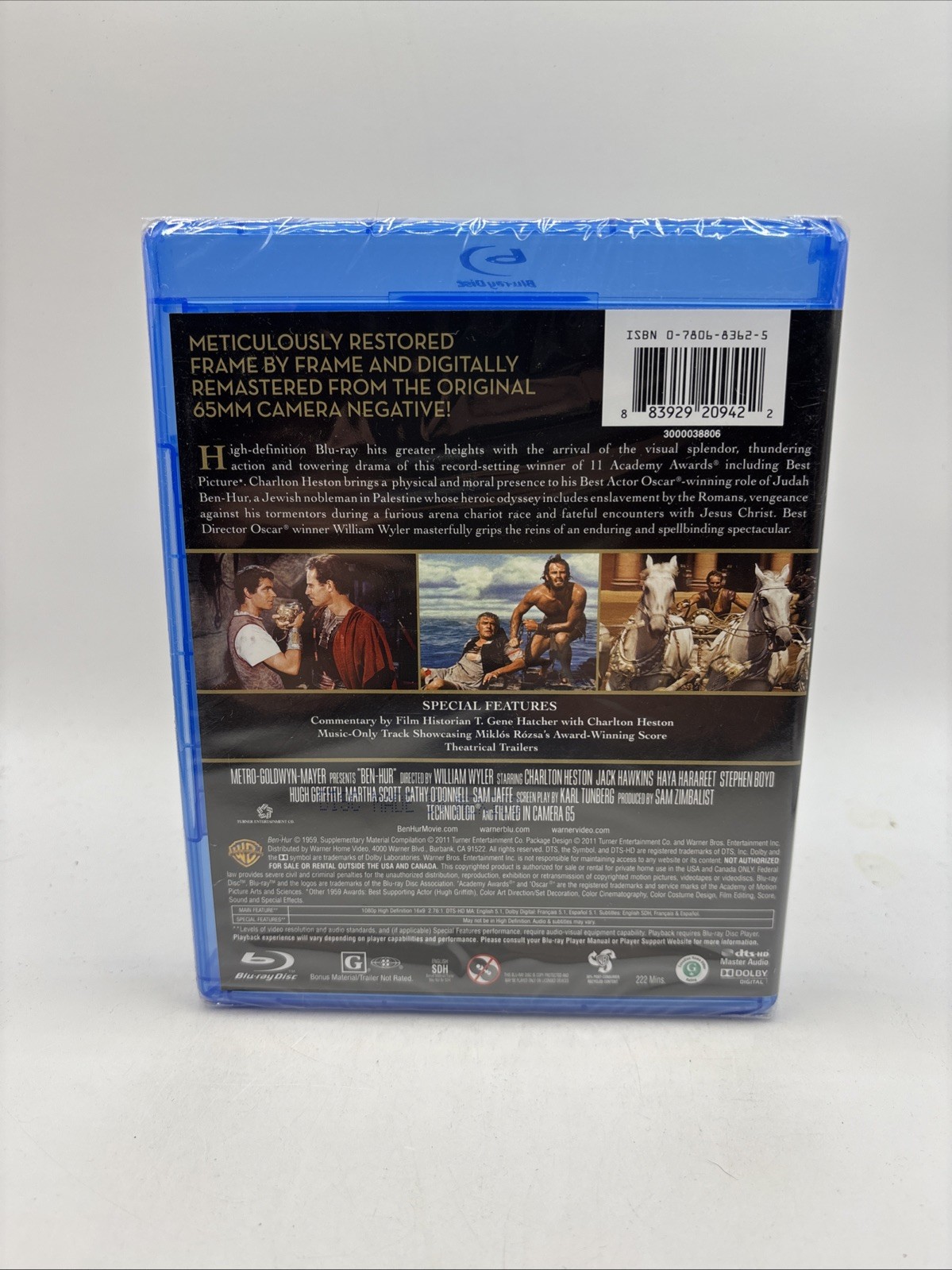 BEN-HUR New Sealed Blu-ray 50th Anniversary Charlton Heston *Factory Sealed*