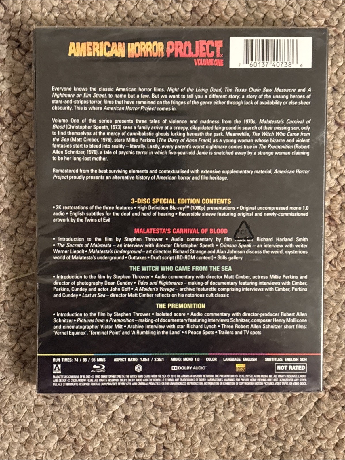 American Horror Project, Volume 1 [New Blu-ray] SLIPCOVER