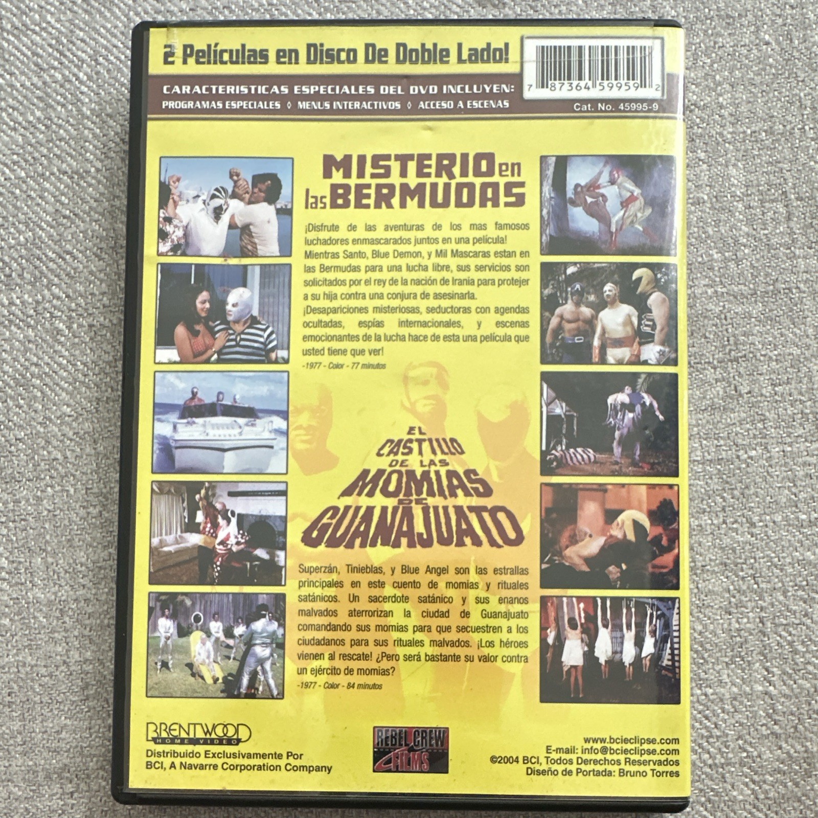 Luchadores Enmascarados 2-Movie Set DVD Santo Blue Demon Mil Mascaras BCI 2004