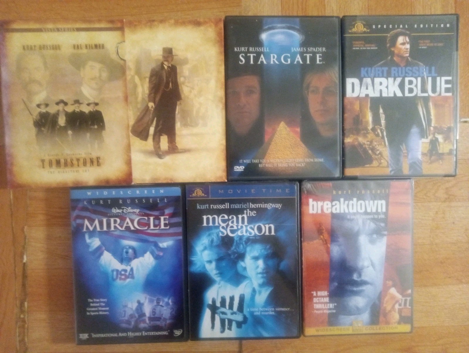 Kurt Russell Lot Tombstone Director’s cut Stargate Breakdown Miracle Mean Season