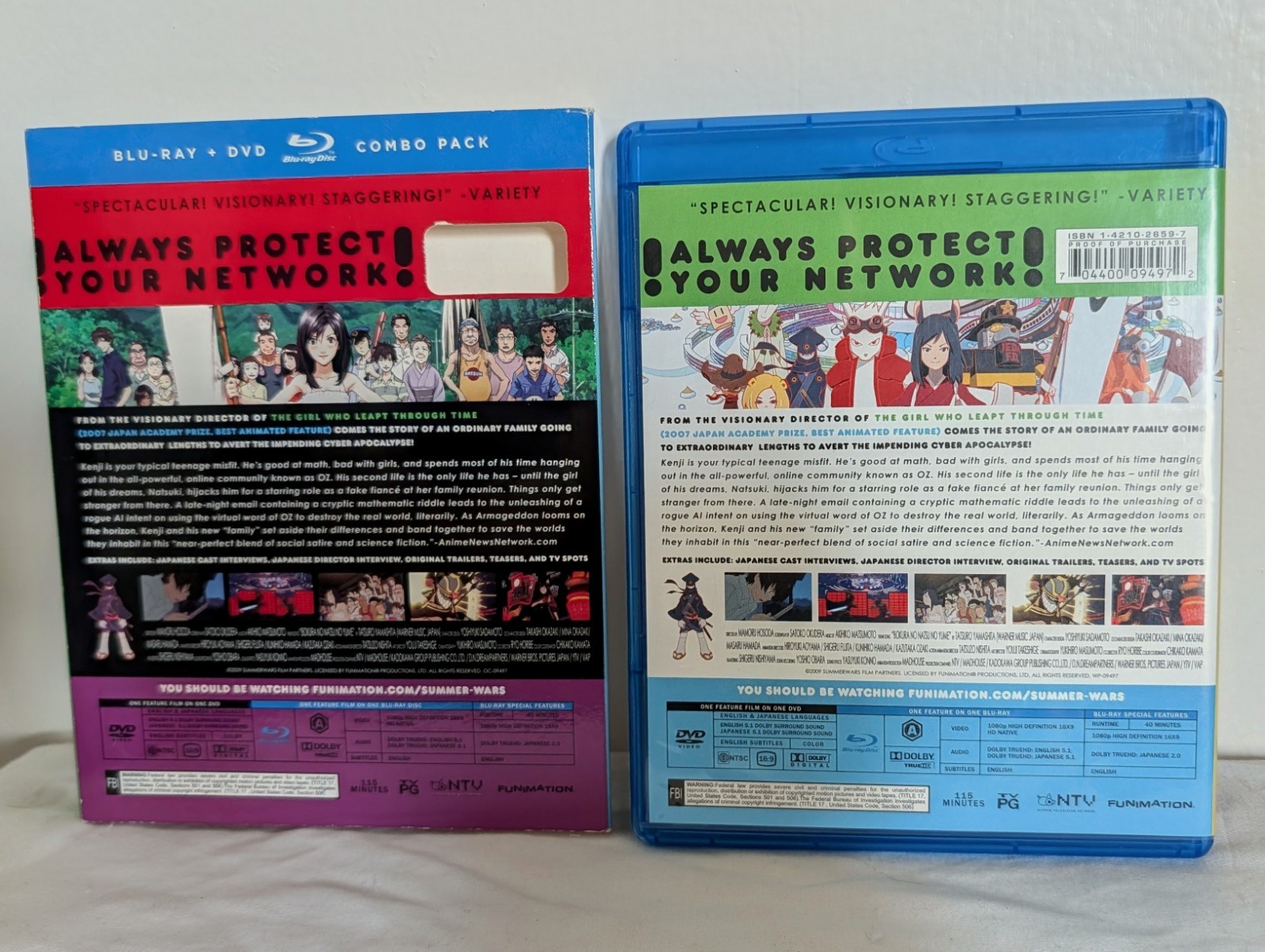 Summer Wars Movie (Blu-ray) With Slip Cover!