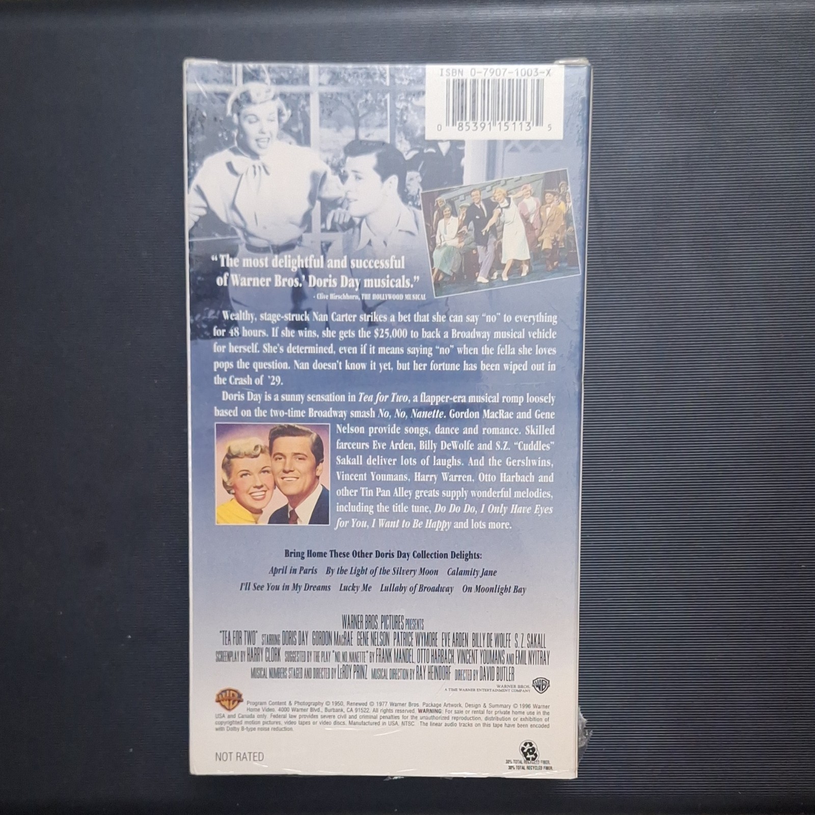 Warner Home Video Tea for Two VHS NTSC Musicals Full Screen NR 1950 Day