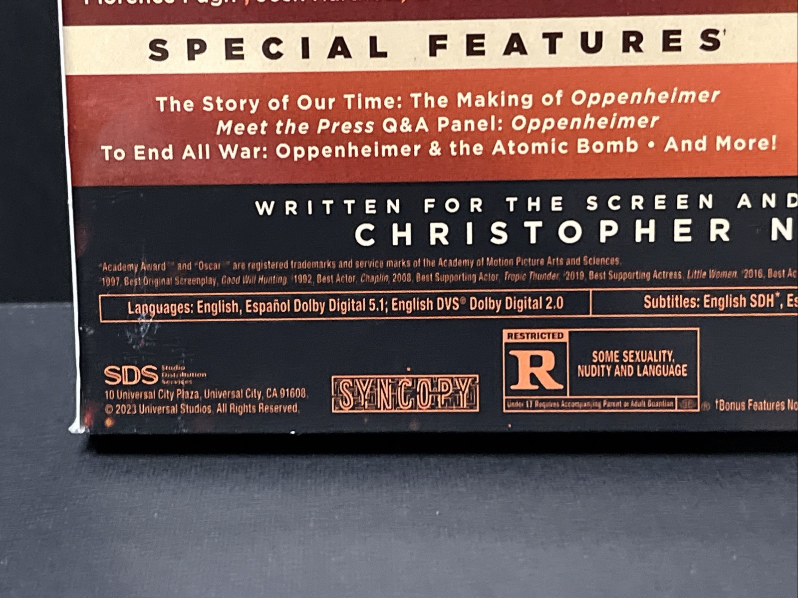 Oppenheimer (2023) DVD’s 2-Disc Cillian Murphy Christoper Nolan Slipcover